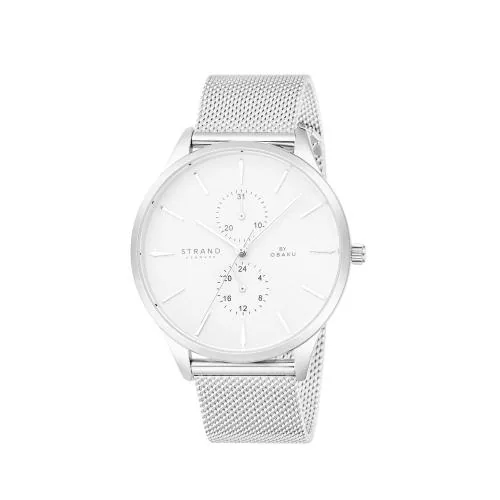 STRAND BY OBAKU Beaufort Steel Multifunction White Round Dial Watch - S703GMCIMC