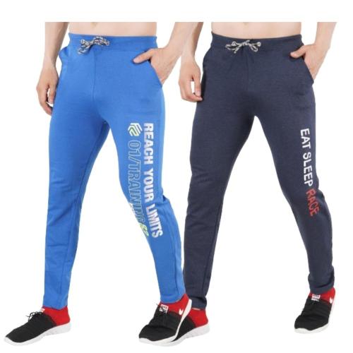 VIRO Printed Men CottonTrack Pants Regular Fit Pack of 2