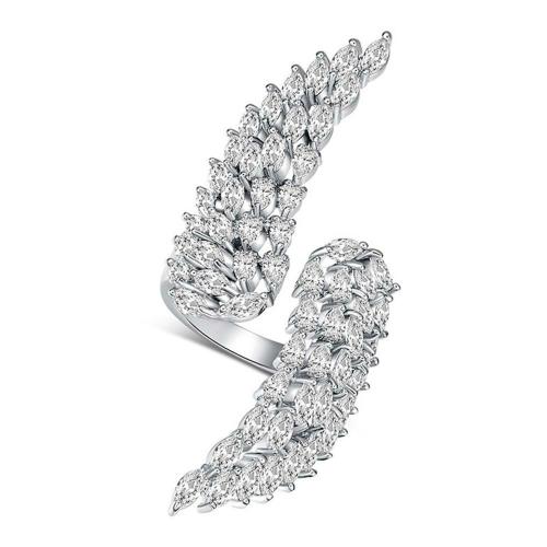 Young & Forever Silver Rhodium Plated Angel Wing Ring For Women