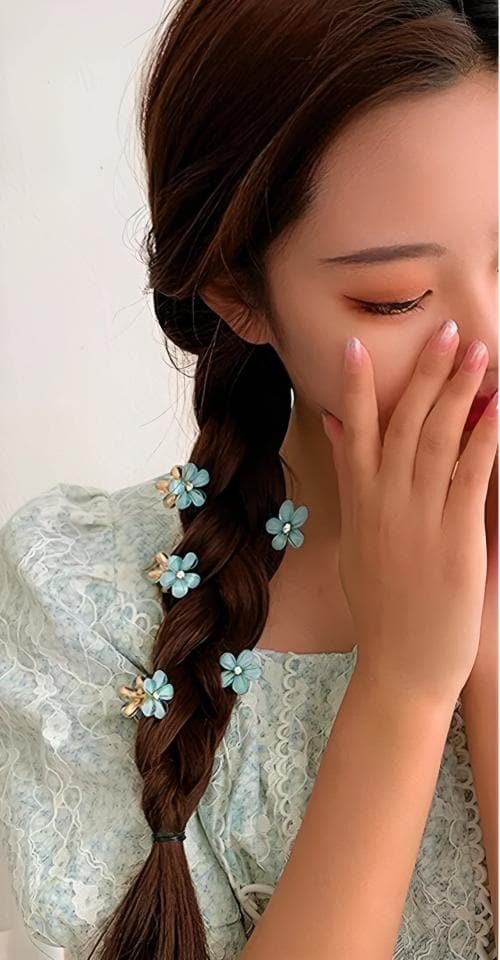 HOMEMATES Fashion 3 Pcs Korean Style Flower Hair Mini Clutcher for Girls &  Women - JioMart