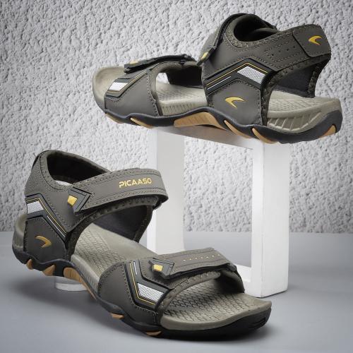Airson NEW-PC-806 Floaters Sports Sandal | for Running, Walking | Floaters Sandal for Outdoor | Anti-Skid | Adjustable Double Velcro Strap | Comfortable & Lightweight | for Mens & Boys