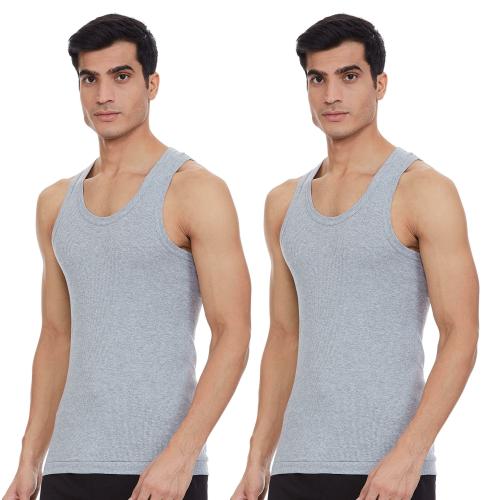 Renox Men's Premium Cotton Vest _Multicolor_Pack of 2_XXL_100cm