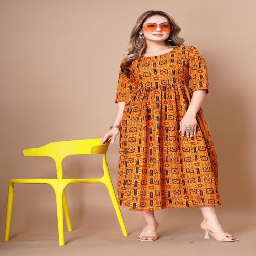 YANKA HUB Women's cotton Maternity Dress/Pregnancy Dress/Easy Breast Feeding/Breastfeeding Dress/Western Dress with Zippers for Nursing Pre and Post Pregnancy. [ Yellow ] Size: XXX-Large Pack Of 1