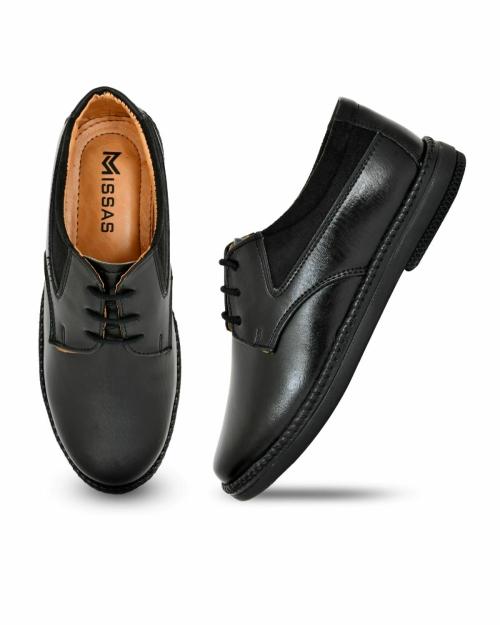 Missas kids formal shoes/derby shoe for boys {Black}