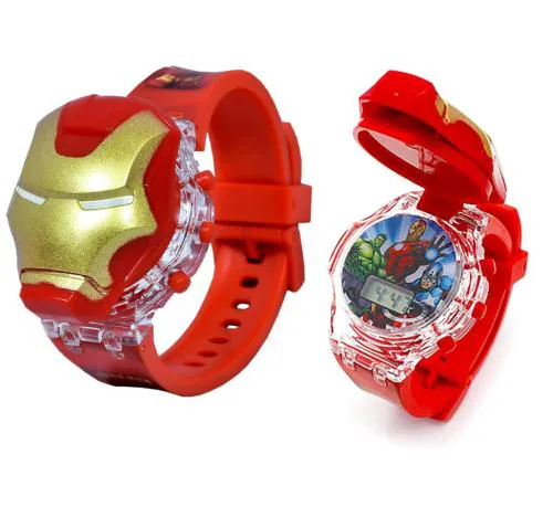 Matrix Timepiece Kids Edition 3D Spiderman/Frozen/Ben 10/Hello Kitty/Iron Man Avenger Digital Watch For Kids With Music & Disco Lights (Boys & Girls)