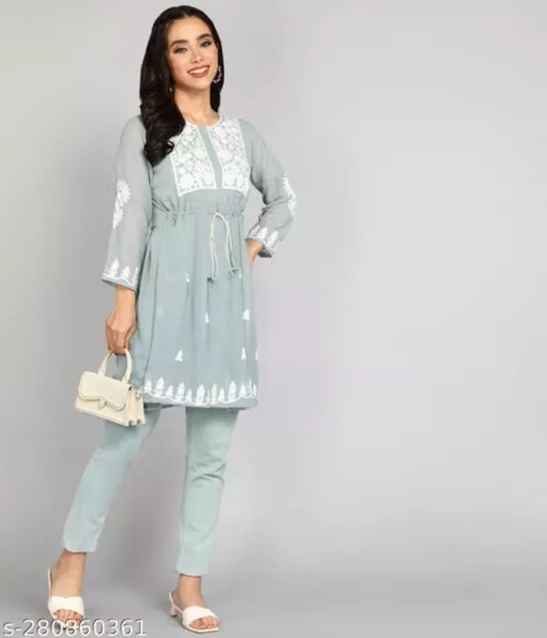 happy design Women embroidered georgette Top