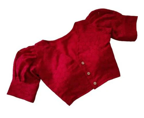 BKD Fashion Women Red Readymade Stitched Saree Blouse (size 36)