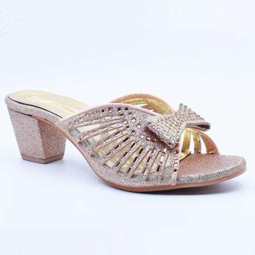 Flowers Life Gold Heels for Women