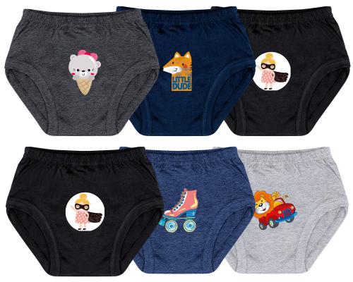 PINE Kids 100% Cotton Panties For girls & Boys ||Ultrasoft Underwear ( Pack of 6 )