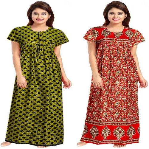 Sajao Creation Women Nighty Set (Multicolor)