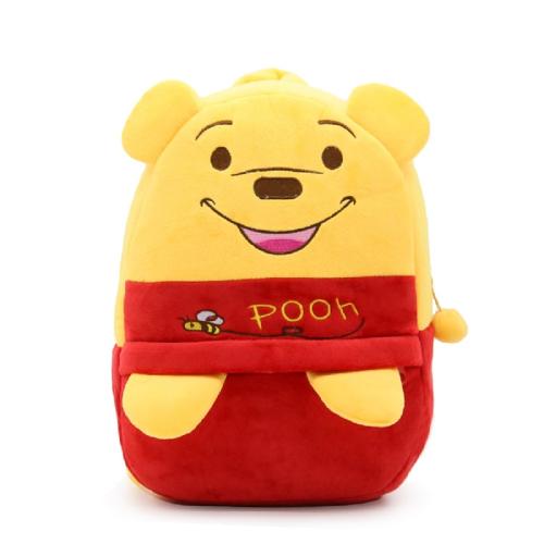 Kiddiewink Cute Kid's Soft Velvet School Backpack (Pooh)