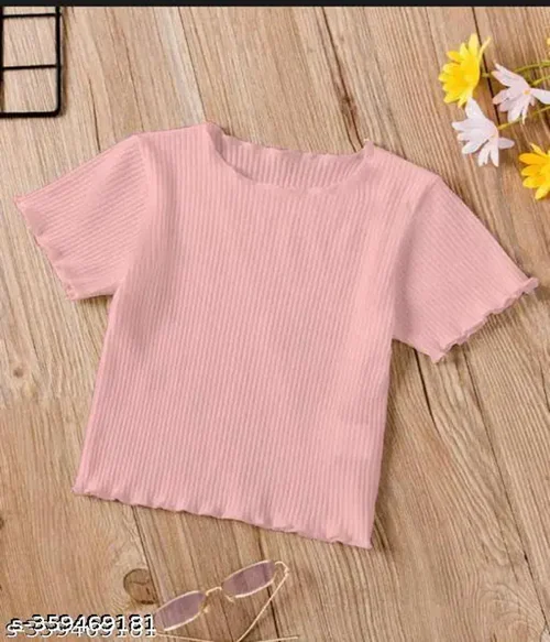 PEARL N VERA NEW FANCY CROP TOP FOR GIRLS-41-Size-14-15Years-Colour-Pink