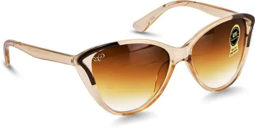PIRASO Cat-Eye Full-Frame Brown Sunglasses for Girls-(8450 BROWN)