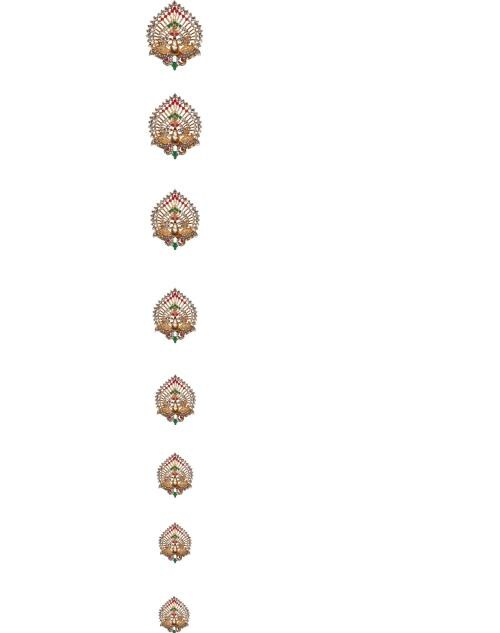 Buy Vaghbhatt Multicolor Metal Southern Bling Hair Choti Jadai Billai