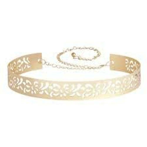 Luksoft Women Gold Metal Waist Belt