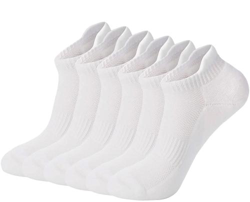 Enjoy Men White Cotton Ankle Length Socks (Pack of 6)