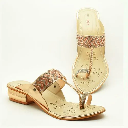 HardForce Gold Wedges For Women || Heels For Women || Sandals for Women||