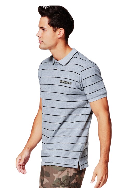 Buy fanideaz Mens Cotton Half Sleeve Branded StripedPolo T Shirt with