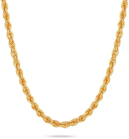 Morbih Gold Plated Copper Rope Chain (Boys and Men)