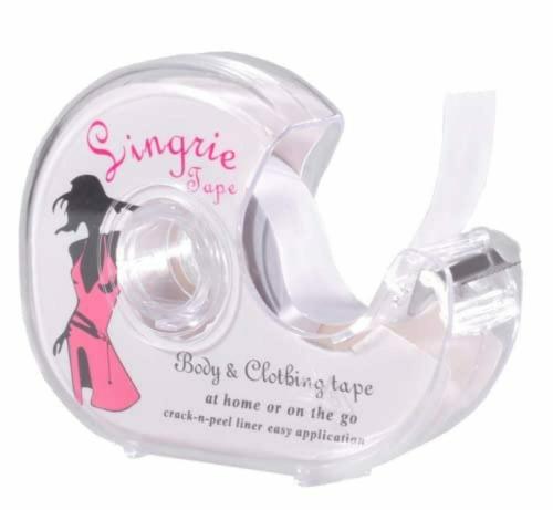 VANILLAFUDGE Unisex Double Sided Disposable Lingerie Fashion Tape for Clothes with Dispenser (Transparent) tape for clothes |clothes \|tape