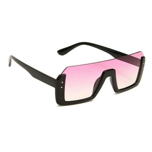 Crazywinks Square Unisex Half Rim Sunglass inspired by Shahid Kapoor and Sahil Khan Sunglasses (Pink)