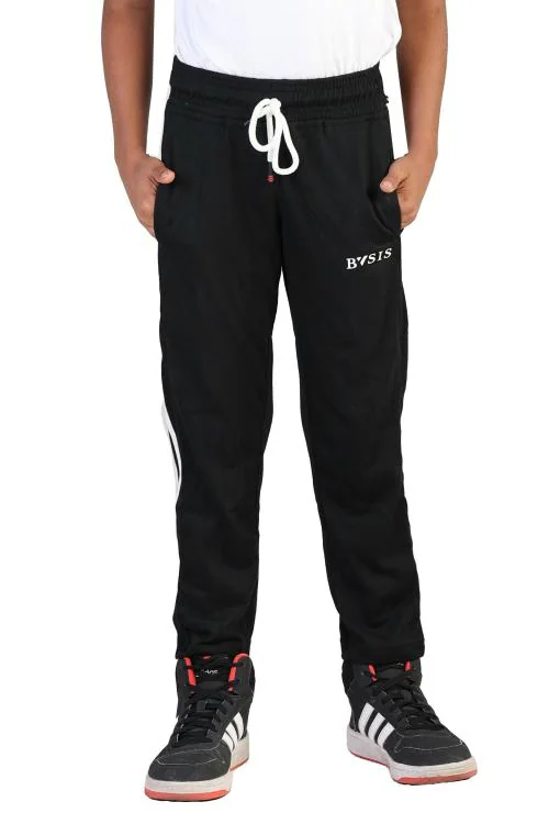 BASIS Stripes Boys Black Track Pants ()