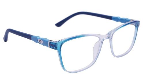 Soigne Rectangular Spectacle Frame For Baby Boys. See Through Light Blue Rim. Size-small. Age-3-8years.