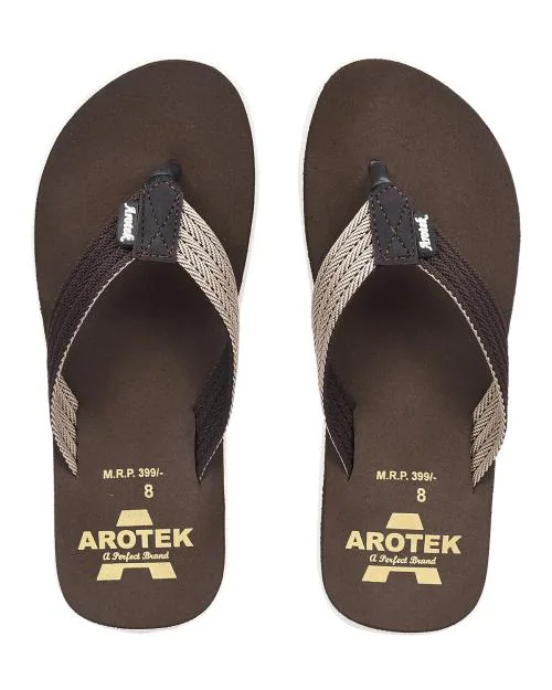 Buy AROTEK Men Slippers / Casual Slippers / Daily use Slippers ( BROWN ) Online at Best Prices