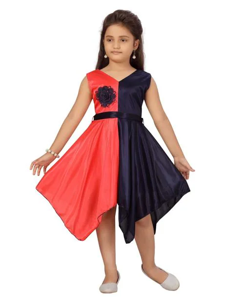 Aarika Girls Gajri-Navy Blue Colour Frock