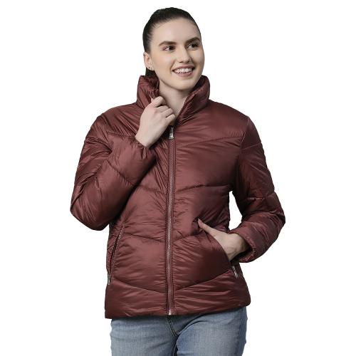 Mode By Red Tape Women's Blush Red Padded Jacket