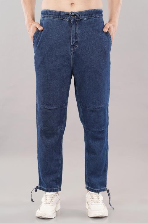 MEGHZ MENS PARACHUTE BAGGY FIT DENIM JEANS