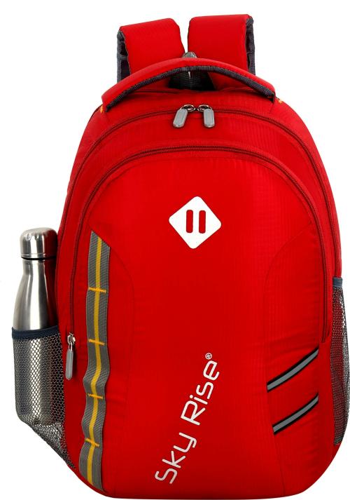 Sky Rise Black Polyester Large Laptop Backpack - 42 L