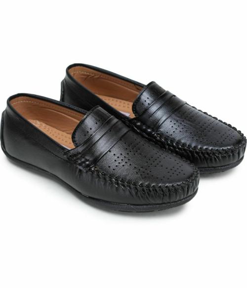 TRASE Boys Slip on Loafers (Black)