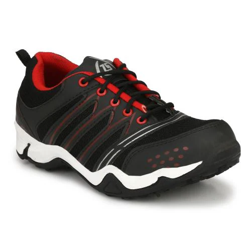 Ranway Shoe Red Black Men's Mesh Lace up Sport Shoes/Running