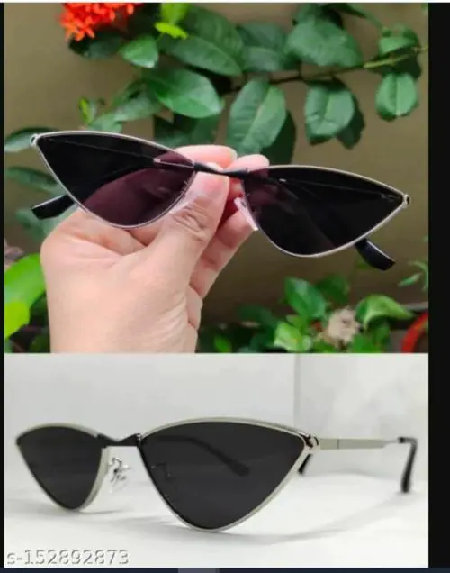EyeNaks Cat-Eye Metal Frame Sunglasses For Men and Women With UV400 Protection