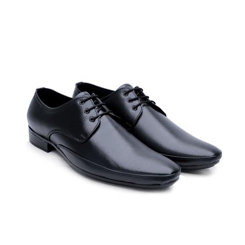 GRAYME Premium Synthetic Leather With Airmix Sole Formal Shoe For Men (Black)