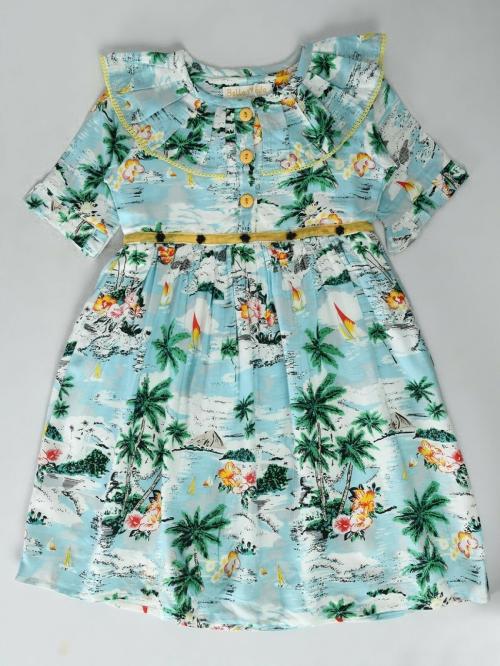 Bella Moda Girls Printed Floral casual Dress