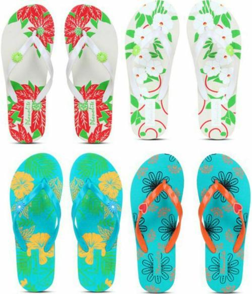 Phonolite Multicolor Slippers for Women (Pack of 4)
