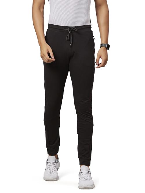 Bodymark Men's Black Elasticated Joggers with Drawstring