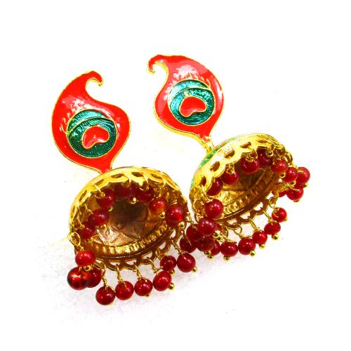 Omsar Jewelry Beautiful Color Bing Jhumi Earrings