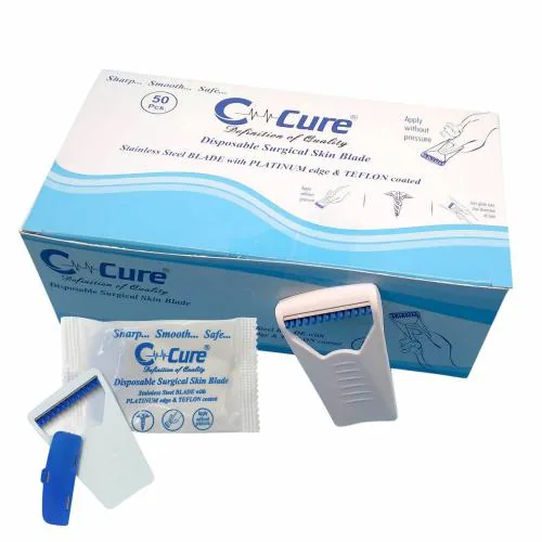 C- Cure Definition of Quality Disposable Surgical Skin Blade | Disposable Razor for Safe Body Hair Removal | Surgical Skin and Body Razor For Men & Women | Smooth | Sharp | Safe (Pack of 6)