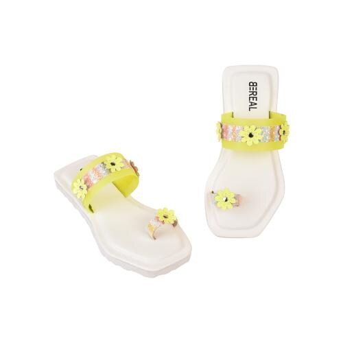 BEREAL TWINKLE TOES Girls and Kids Flat sandal PARROT GREEN