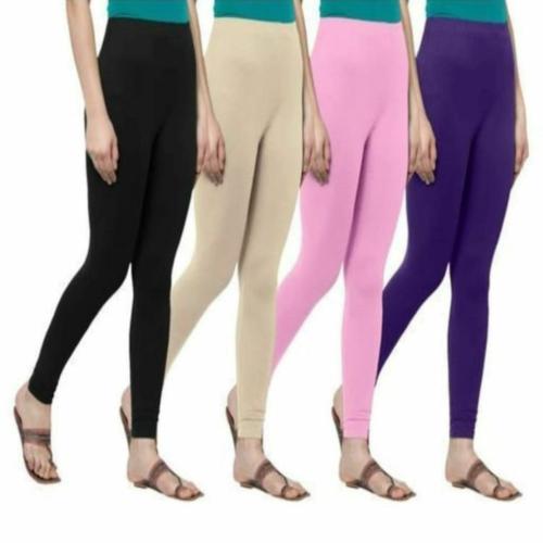 Women's Cotton Multicolor Leggings COMBO Pack of 4