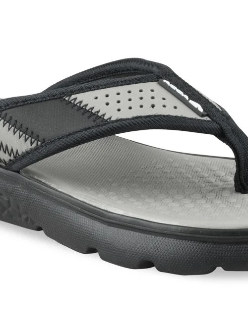 ADDA Men Grey & Black Thong Flip-Flops
