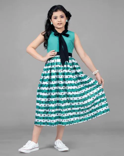 Fashion Dream Girls Rama Printed Crepe Pack Of 1 Frock | Dresses | Kids Wear | Girls Dress | Kids Dress | Frock | Frock Girls | Girls Frock | Dresses For Girls | Kids Girl Dress | Frock For Girls