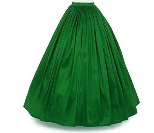 Radhika 'n' Dhaanya creation Long Flared Silk Skirt Full Length Green