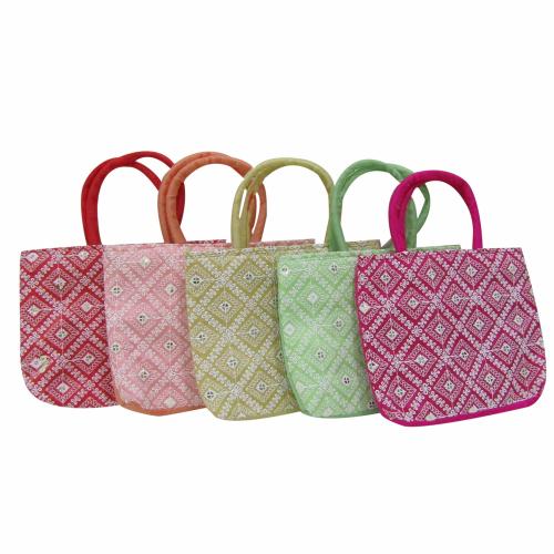 Deepsum Chikankari Lucknowi Trendy Potli Bags For Return Gifts For Ladies Menhadi, Haldi, Wedding, Sangeet, Engagement, Pooja, Party Favor Bags - Pack Of 6