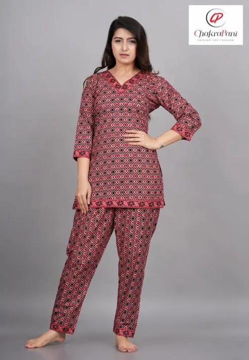 CHAKRAPANI Women Kurti Pant Nightsuit Set  (Nightsuit-21-M)