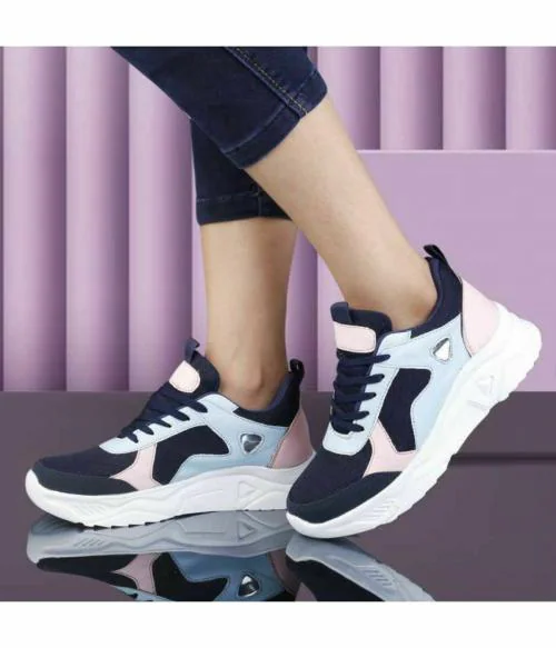 Deals4you Stylish Lightweight Comfortable Blue Sports Casual Shoes for Women