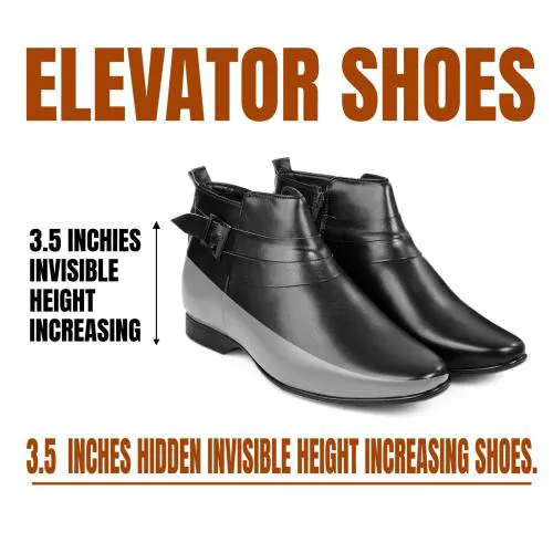 Bxxy Men's 3.5 Inch Hidden Elevator/Height Increasing Formal Boot